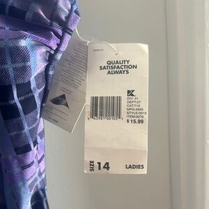 Speedo Purple Plaid Women's One Piece Swimsuit